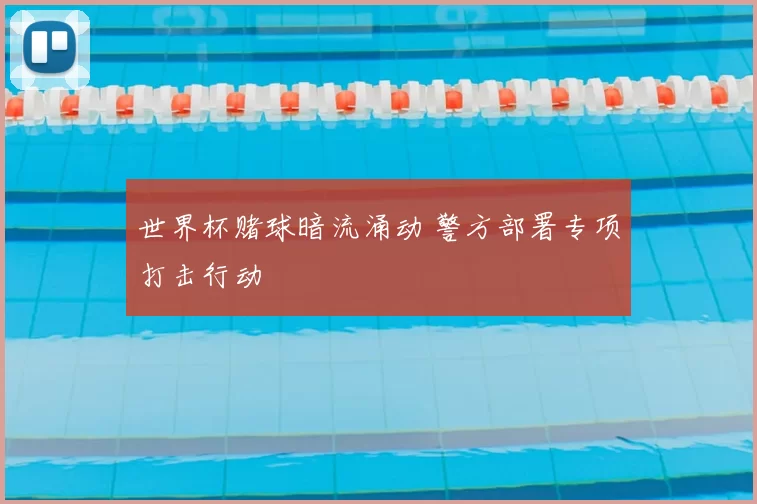 世界杯赌球暗流涌动 警方部署专项打击行动