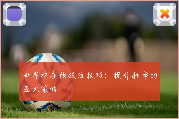 世界杯在线投注技巧:提升胜率的五大策略